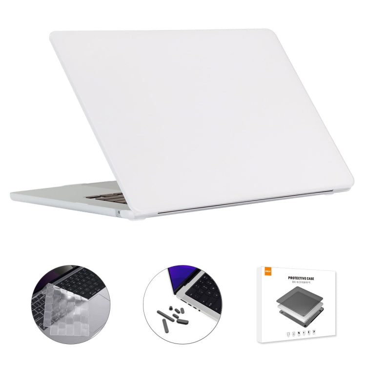 For MacBook Air 15.3 A2941 ENKAY US Version 3 in 1 Matte Protective Case with TPU Keyboard Film & Anti-dust Plugs(White) - MacBook Air Cases by ENKAY | Online Shopping South Africa | PMC TechLife | Buy Now Pay Later Mobicred