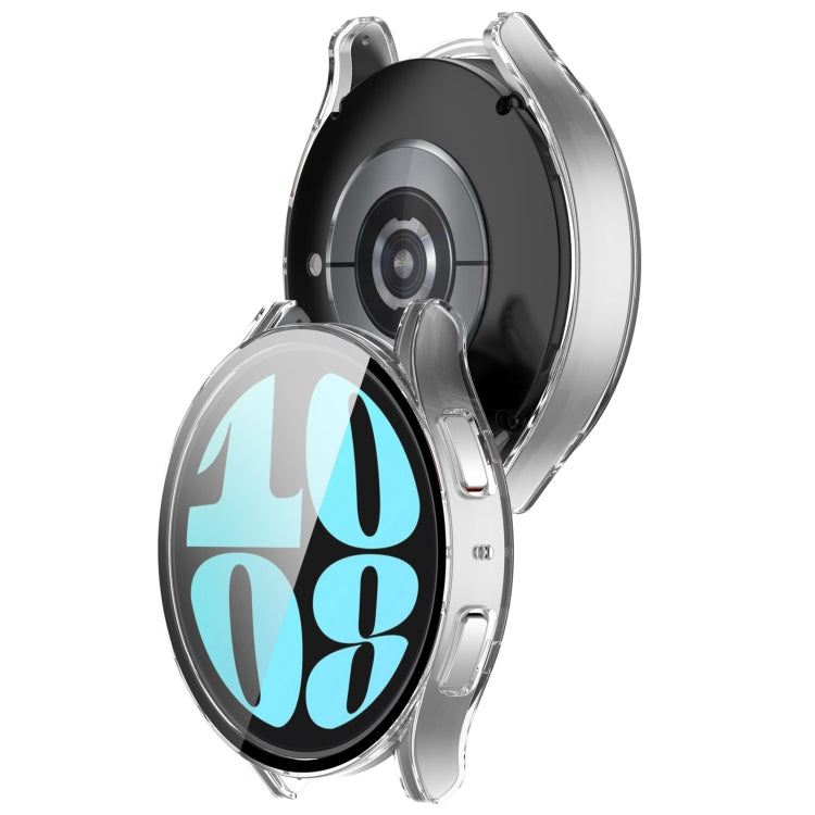 For Samsung Galaxy Watch6 40mm PC + Tempered Film Integrated Watch Protective Case(Transparent) - free shipping - PMC TechLife - Order now!