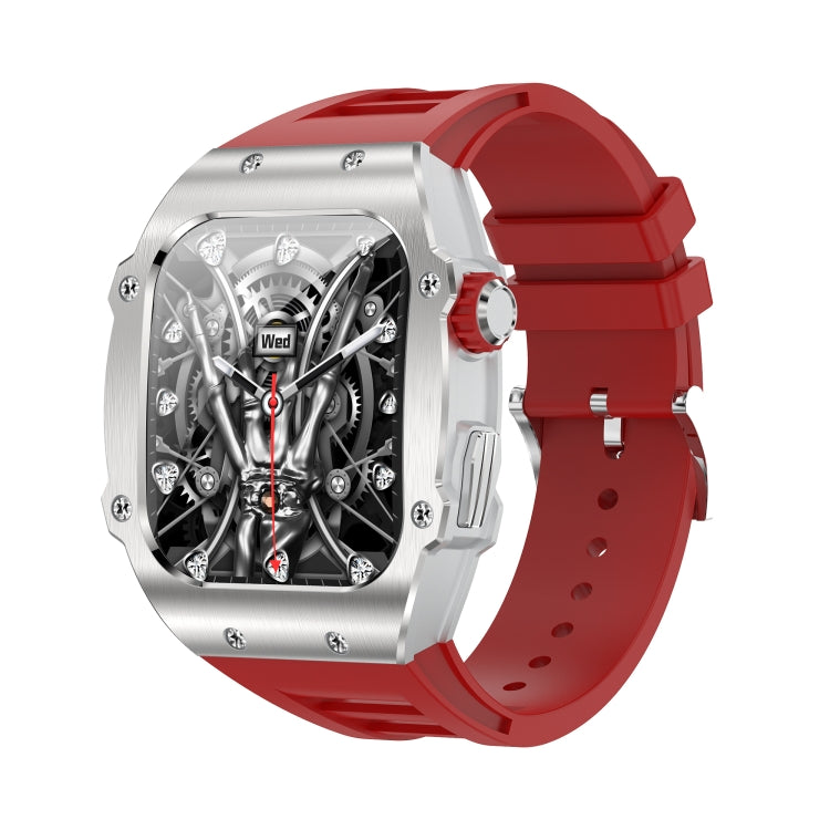 AK55 1.91 inch IP67 Waterproof Color Screen Smart Watch,Support Heart Rate / Blood Pressure / Blood Oxygen Monitoring(Red) - Smart Watches by PMC TechLife | Online Shopping South Africa | PMC TechLife | Buy Now Pay Later Mobicred