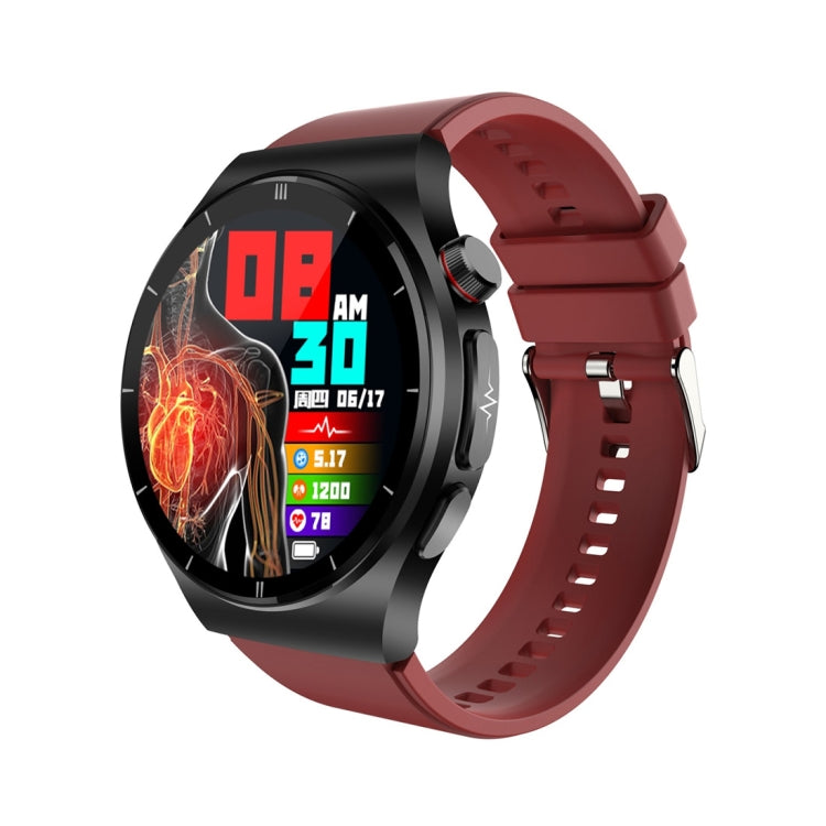 ET340 1.46 inch Color Screen Smart Silicone Strap Watch,Support Blood Oxygen / Blood Glucose / Uric Acid Measurement / Blood Lipid Monitoring(Red) - Smart Watches by PMC TechLife | Online Shopping South Africa | PMC TechLife | Buy Now Pay Later Mobicred