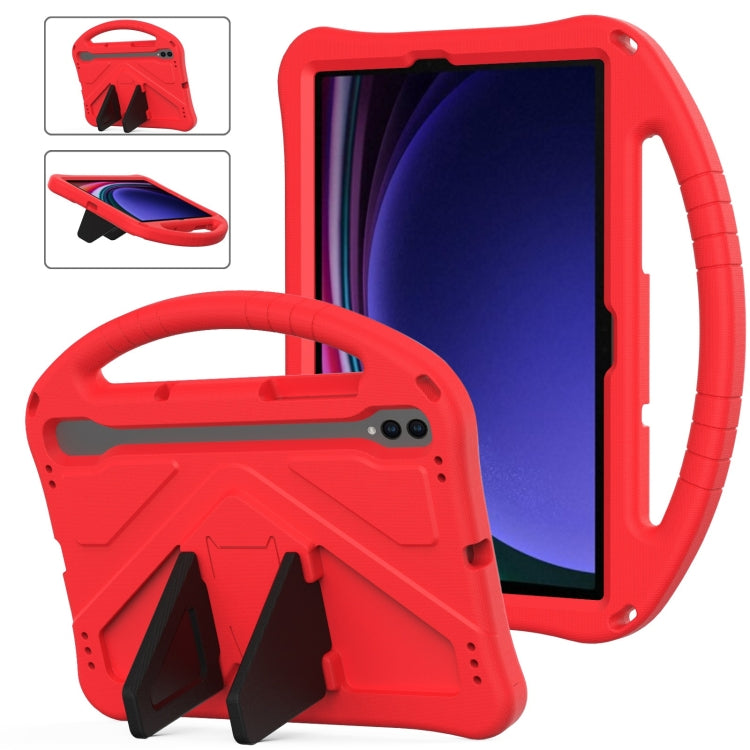 For Samsung Galaxy Tab S9 EVA Shockproof Tablet Case with Holder(Red) - Galaxy Tab S9 Cases by PMC TechLife | Online Shopping South Africa | PMC TechLife | Buy Now Pay Later Mobicred