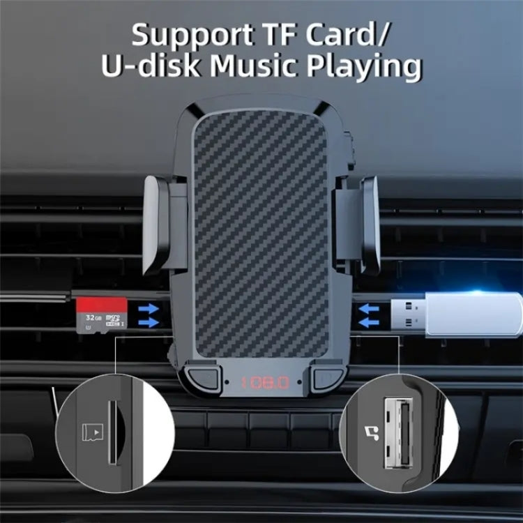 CS14 Car Interior Air Vent Mount Phone Stand MP3 Player FM Bluetooth Transmitter - Car Holders by PMC TechLife | Online Shopping South Africa | PMC TechLife