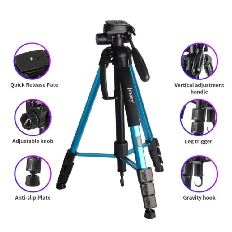 JMARY KP2264 Portable Detachable Tripod Mobile Phone SLR Camera Aluminium Alloy Stand(Blue) - free shipping - PMC TechLife - Order now!