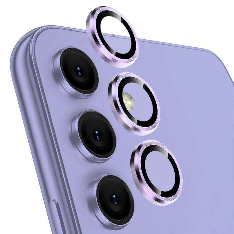 For Samsung Galaxy A54 5G NORTHJO Camera Lens Protector Tempered Glass CD Vein Metal Ring Film(Purple) - Galaxy Tempered Glass by NORTHJO | Online Shopping South Africa | PMC TechLife | Buy Now Pay Later Mobicred