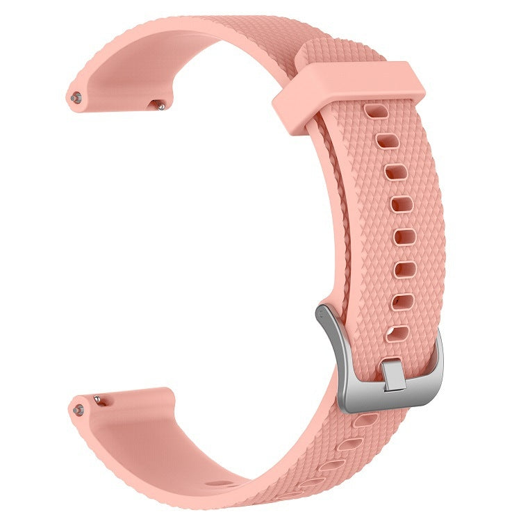 For Garmin Vivomove Sport 20mm Diamond Textured Silicone Watch Band(Pink) - Watch Bands by PMC TechLife | Online Shopping South Africa | PMC TechLife | Buy Now Pay Later Mobicred
