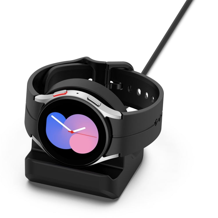 For Samsung Galaxy Watch6 / Watch6 Classic / Watch5 / Watch5 Pro JUNSUNMAY Silicone Charger Stand Non-Slip Base(Black) - Charger by JUNSUNMAY | Online Shopping South Africa | PMC TechLife | Buy Now Pay Later Mobicred