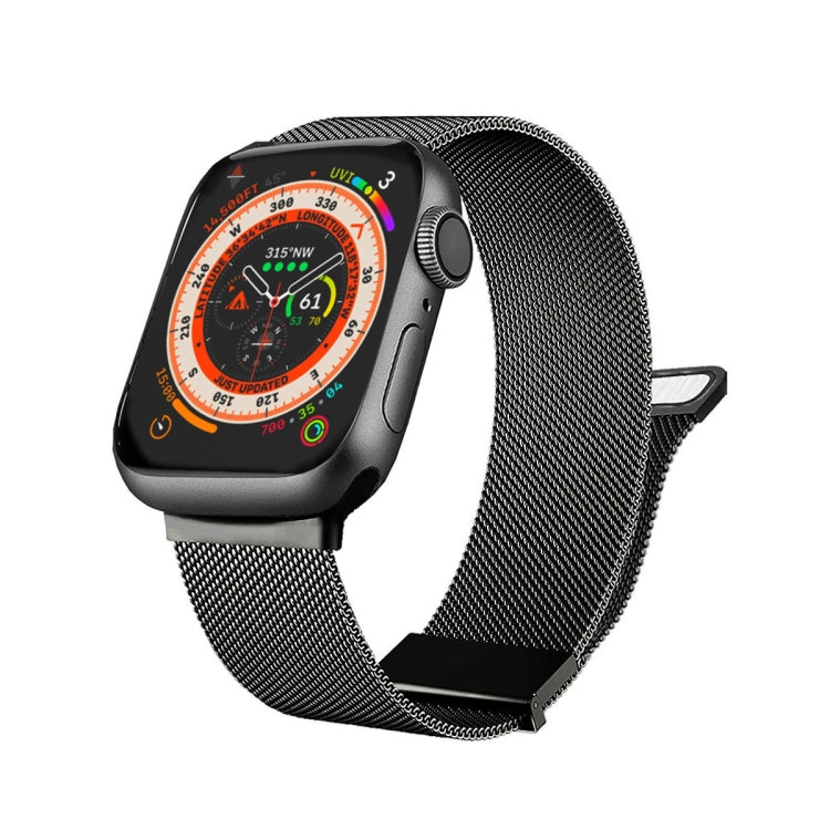 For Apple Watch 7 41mm Milan Double Magnetic Steel Mesh Watch Band(Gray) - Watch Bands by PMC TechLife | Online Shopping South Africa | PMC TechLife
