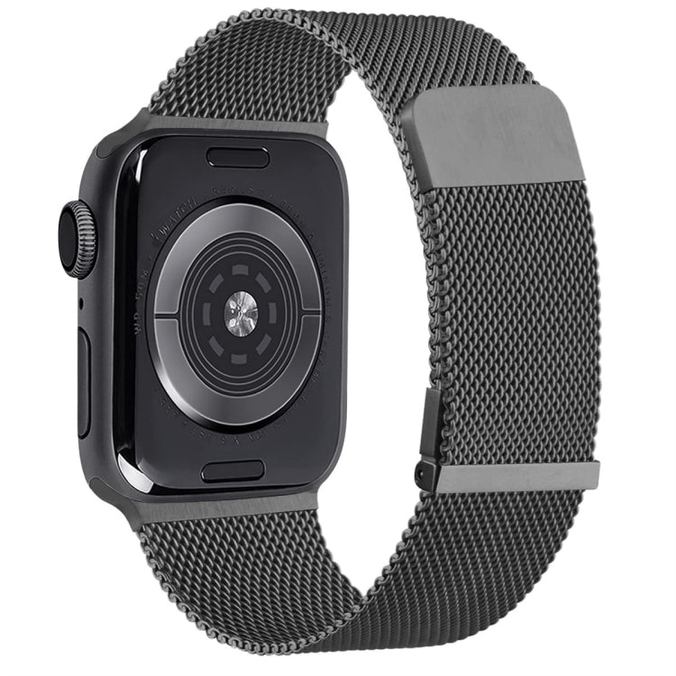 For Apple Watch 7 41mm Milan Double Magnetic Steel Mesh Watch Band(Gray) - Watch Bands by PMC TechLife | Online Shopping South Africa | PMC TechLife