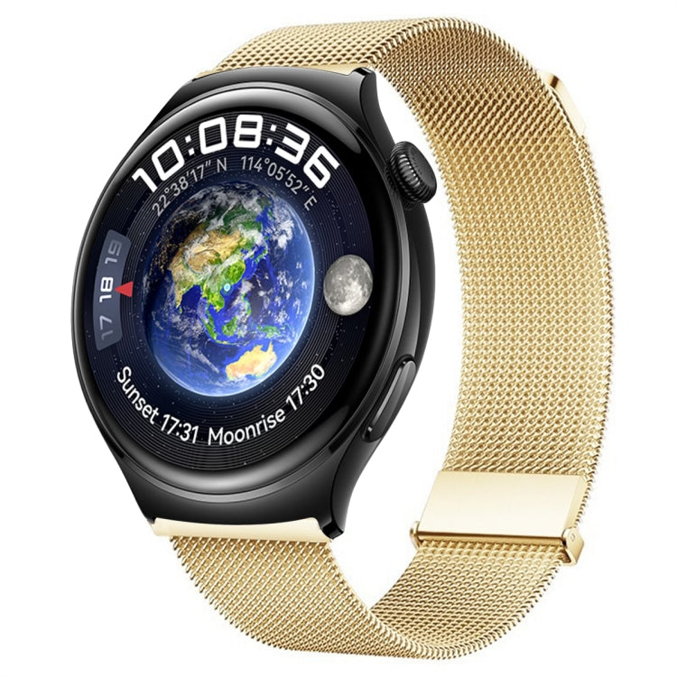 For Huawei Watch 4 / 4 Pro Milan Double Magnetic Steel Mesh Watch Band(Gold) - Watch Bands by PMC TechLife | Online Shopping South Africa | PMC TechLife