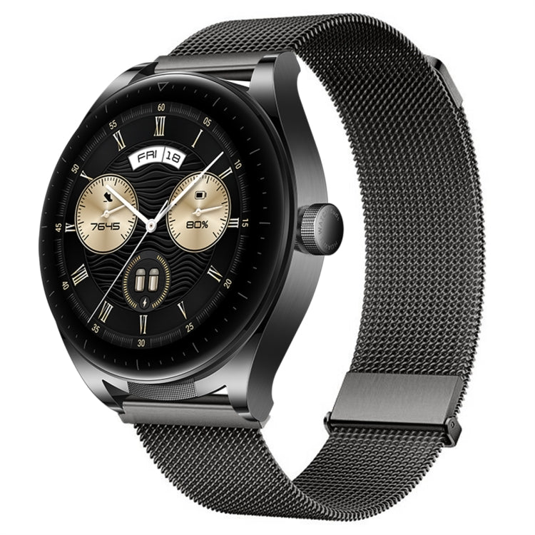 For Huawei Watch Buds Milan Double Magnetic Steel Mesh Watch Band(Gray) - Watch Bands by PMC TechLife | Online Shopping South Africa | PMC TechLife