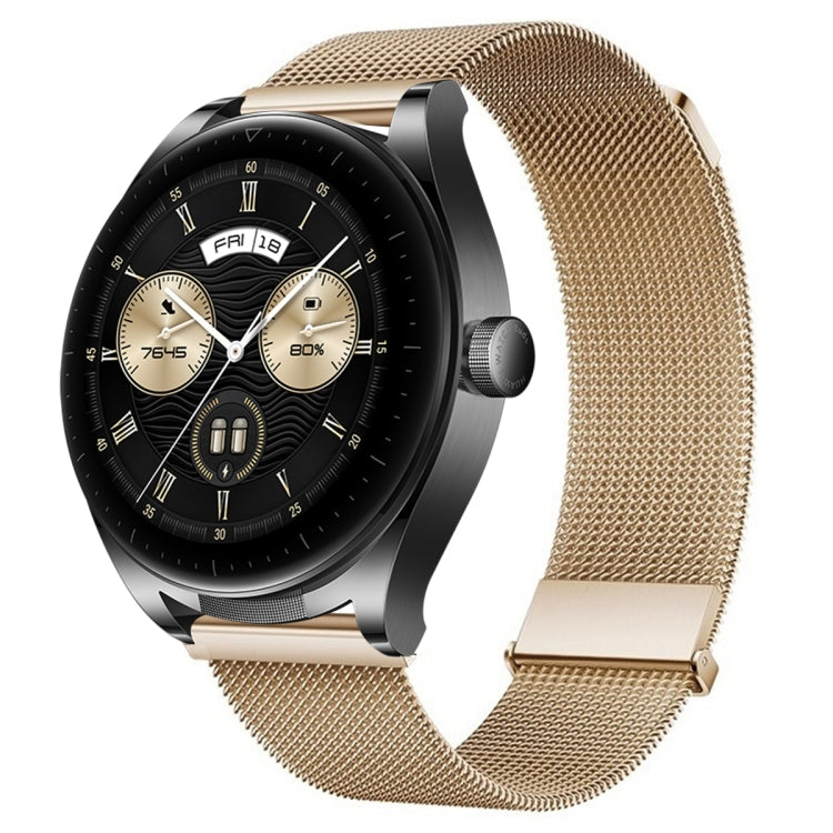 For Huawei Watch Buds Milan Double Magnetic Steel Mesh Watch Band(Rose Gold) - Watch Bands by PMC TechLife | Online Shopping South Africa | PMC TechLife