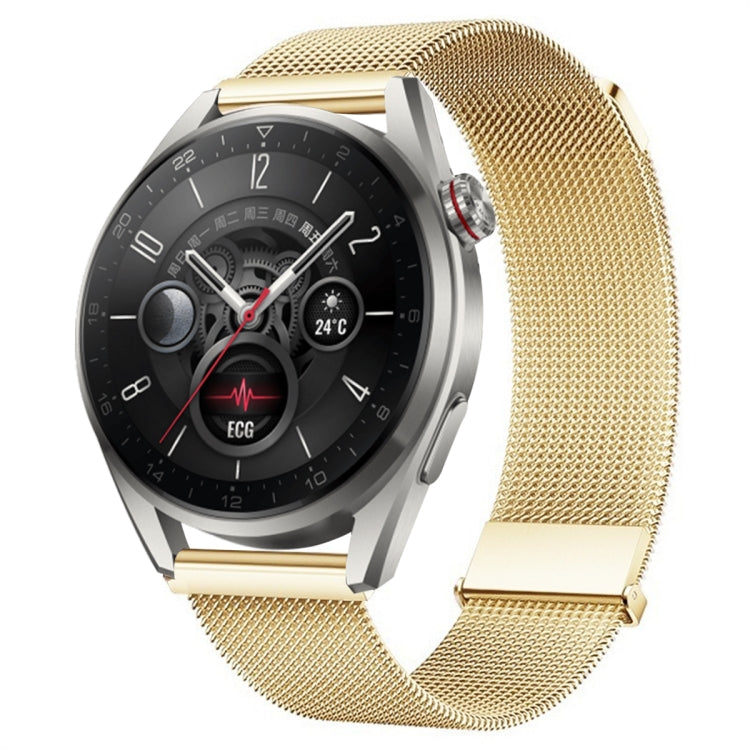 For Huawei Watch3 Pro New Milan Double Magnetic Steel Mesh Watch Band(Gold) - Watch Bands by PMC TechLife | Online Shopping South Africa | PMC TechLife