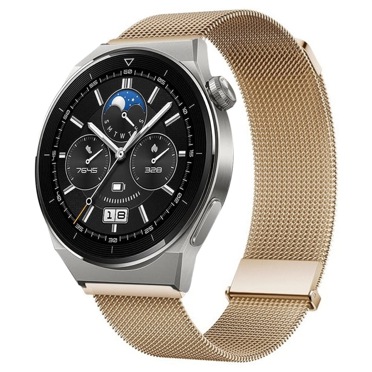 For Huawei Watch GT3 Pro 46mm Milan Double Magnetic Steel Mesh Watch Band(Rose Gold) - Watch Bands by PMC TechLife | Online Shopping South Africa | PMC TechLife