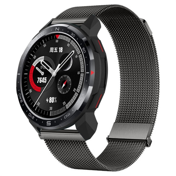 For Honor Watch GS Pro Milan Double Magnetic Steel Mesh Watch Band(Gray) - Watch Bands by PMC TechLife | Online Shopping South Africa | PMC TechLife