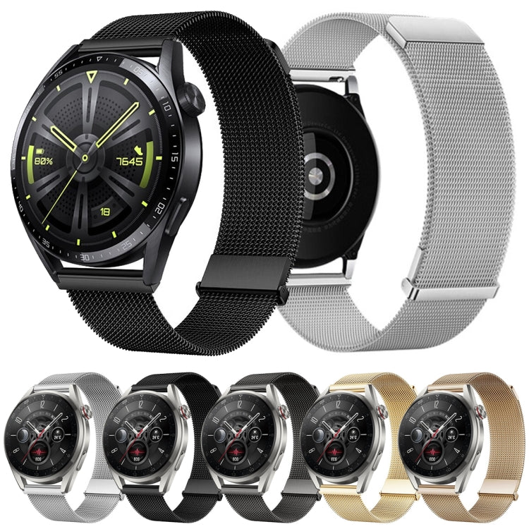 For Huawei Watch GT3 SE Milan Double Magnetic Steel Mesh Watch Band(Gray) - Watch Bands by PMC TechLife | Online Shopping South Africa | PMC TechLife