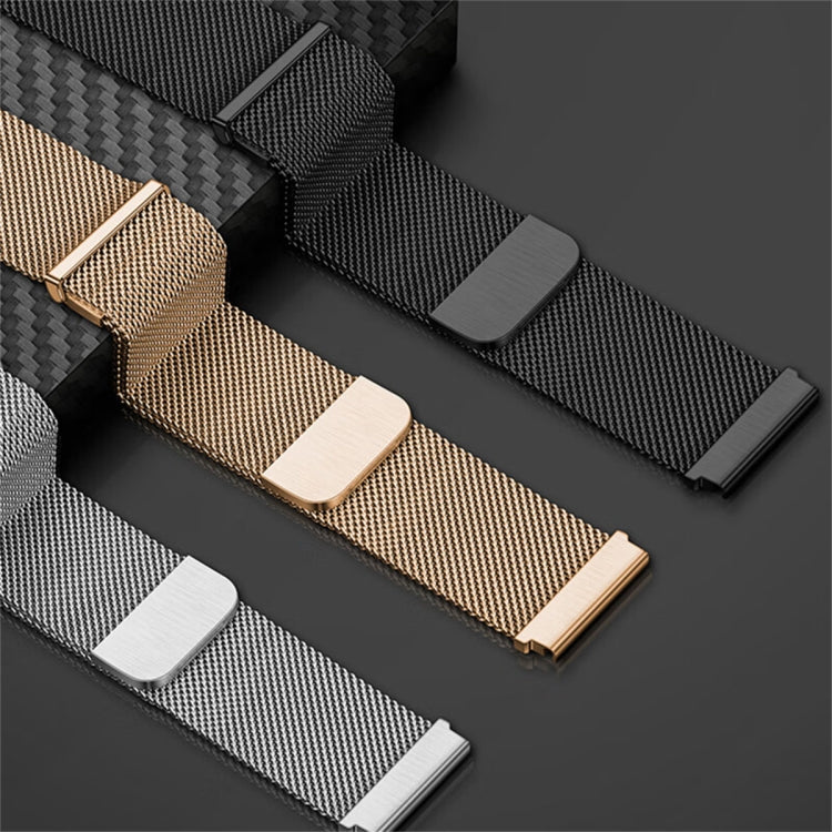 For Huawei Watch Buds Milan Double Magnetic Steel Mesh Watch Band(Silver) - Watch Bands by PMC TechLife | Online Shopping South Africa | PMC TechLife