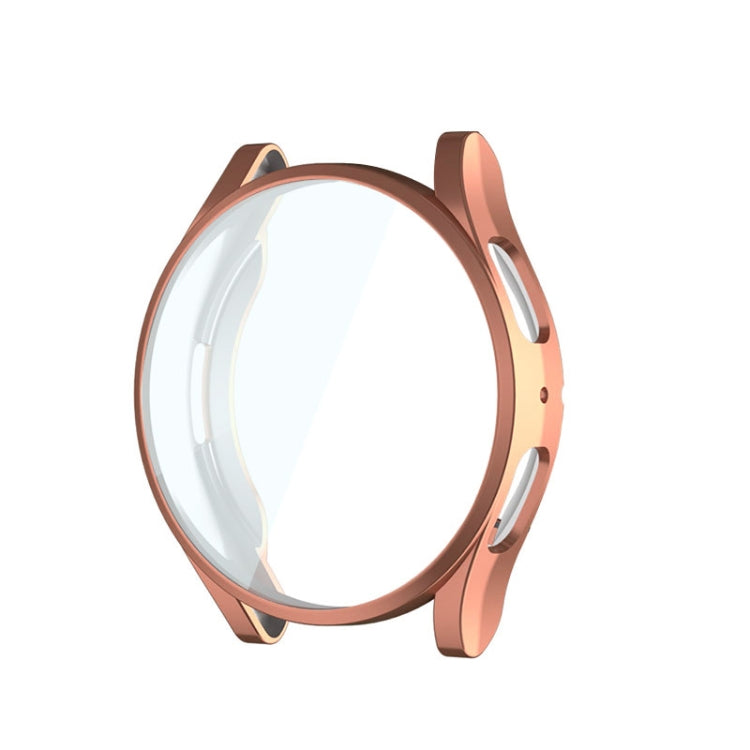 For Samsung Galaxy Watch6 44mm ENKAY Hat-Prince Full Coverage Electroplated Soft TPU Case with Screen Protection(Rose Gold) - Watch Cases by ENKAY | Online Shopping South Africa | PMC TechLife