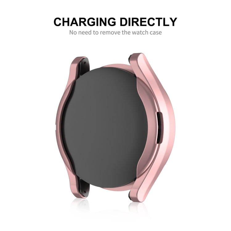 For Samsung Galaxy Watch6 40mm ENKAY Hat-Prince Full Coverage Electroplated Soft TPU Case with Screen Protection(Rose Gold) - Watch Cases by ENKAY | Online Shopping South Africa | PMC TechLife
