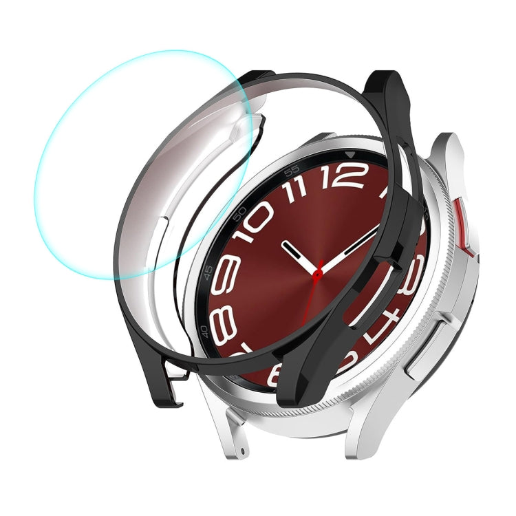 For Samsung Galaxy Watch6 Classic 43mm ENKAY Hat-Prince Electroplated Soft TPU Case + 0.2mm 9H Glass Screen Protector(Black) - Watch Cases by ENKAY | Online Shopping South Africa | PMC TechLife | Buy Now Pay Later Mobicred