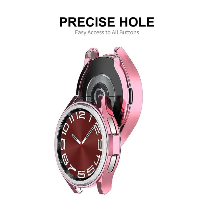 For Samsung Galaxy Watch6 Classic 47mm ENKAY Hat-Prince Electroplated Soft TPU Case + 0.2mm 9H Glass Screen Protector(Dark Green) - Watch Cases by ENKAY | Online Shopping South Africa | PMC TechLife