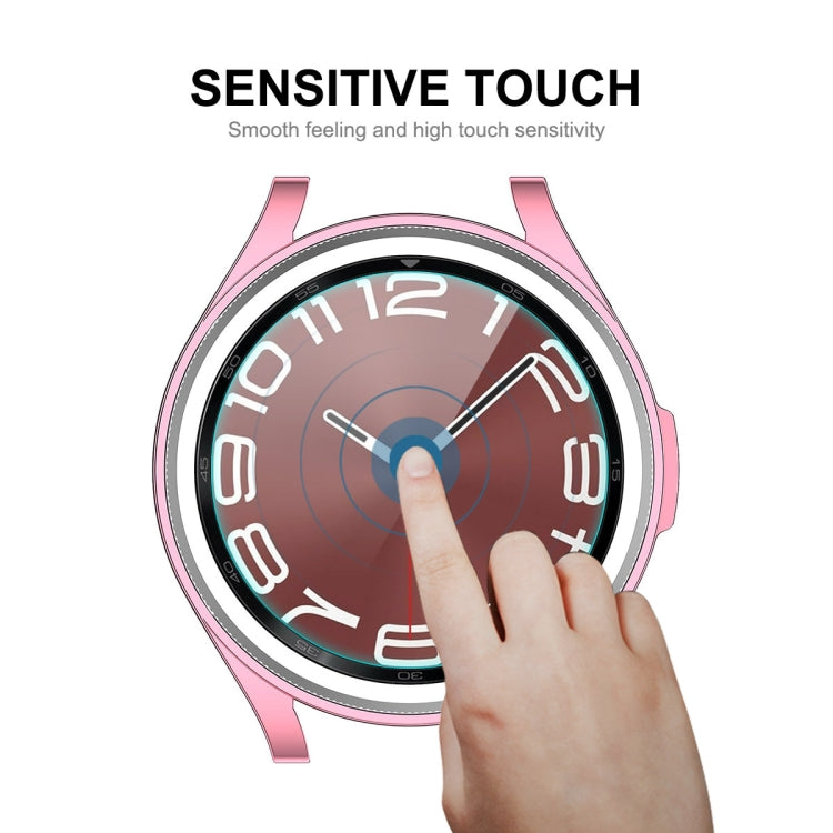 For Samsung Galaxy Watch6 Classic 47mm ENKAY Hat-Prince Electroplated Soft TPU Case + 0.2mm 9H Glass Screen Protector(Dark Green) - Watch Cases by ENKAY | Online Shopping South Africa | PMC TechLife