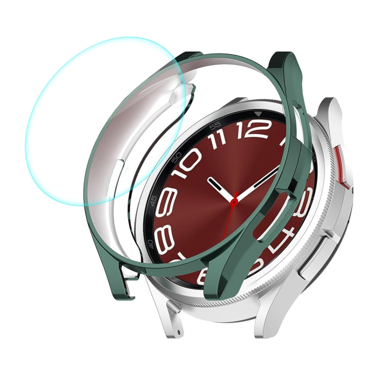For Samsung Galaxy Watch6 Classic 47mm ENKAY Hat-Prince Electroplated Soft TPU Case + 0.2mm 9H Glass Screen Protector(Dark Green) - Watch Cases by ENKAY | Online Shopping South Africa | PMC TechLife | Buy Now Pay Later Mobicred