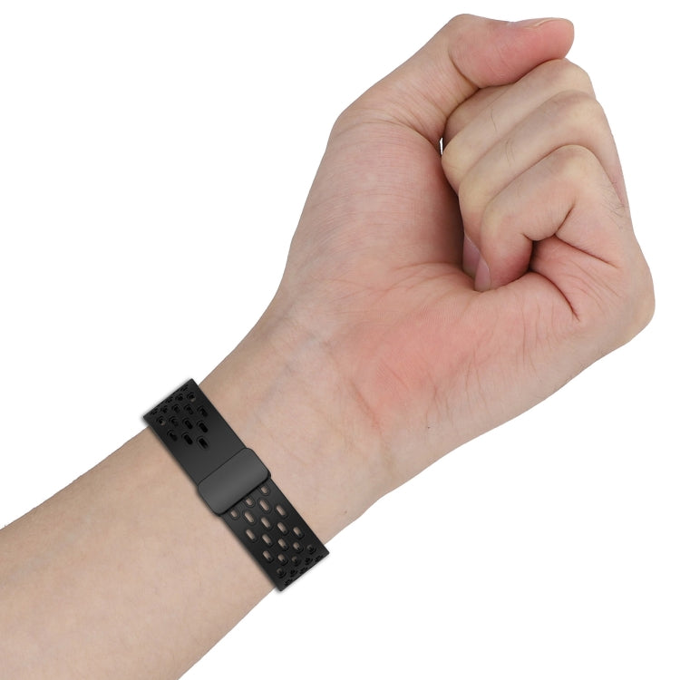 For Samsung Galaxy Watch 6 40mm 20mm Folding Magnetic Clasp Silicone Watch Band(Purple) - Watch Bands by PMC TechLife | Online Shopping South Africa | PMC TechLife | Buy Now Pay Later Mobicred