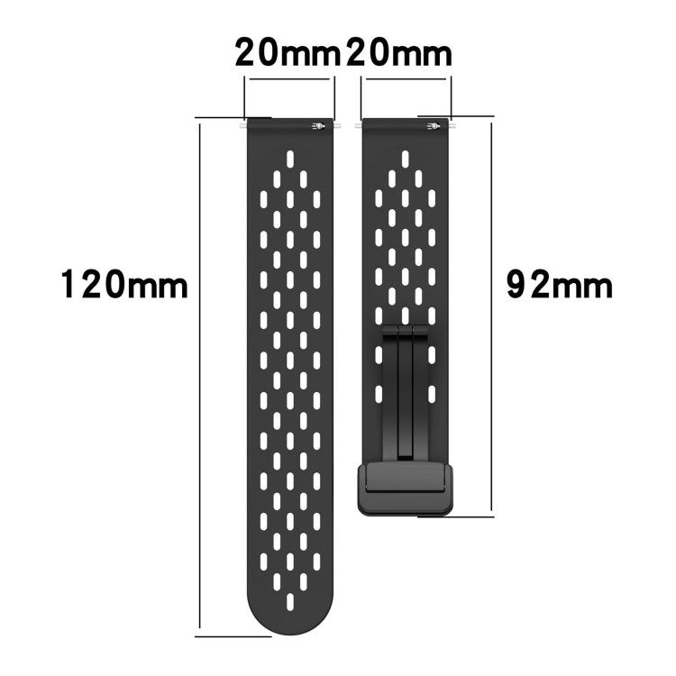 For Amazfit GTS 2 20mm Folding Magnetic Clasp Silicone Watch Band(Red) - free shipping - PMC TechLife - Order now!
