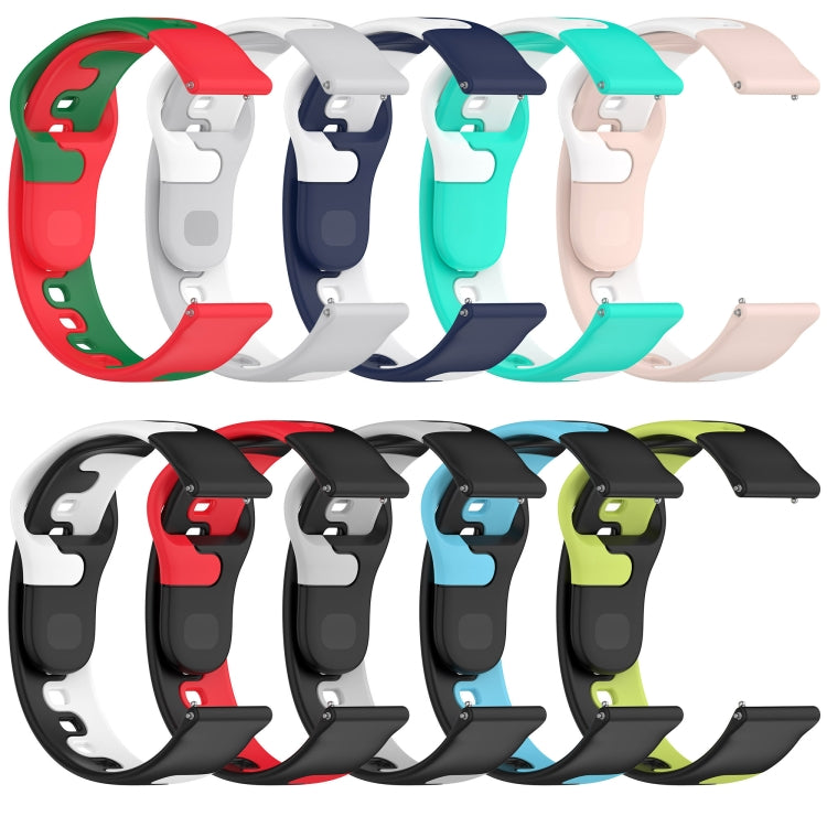 For Amazfit GTS 2E 20mm Double Color Silicone Watch Band(Blue+White) - free shipping - PMC TechLife - Order now!