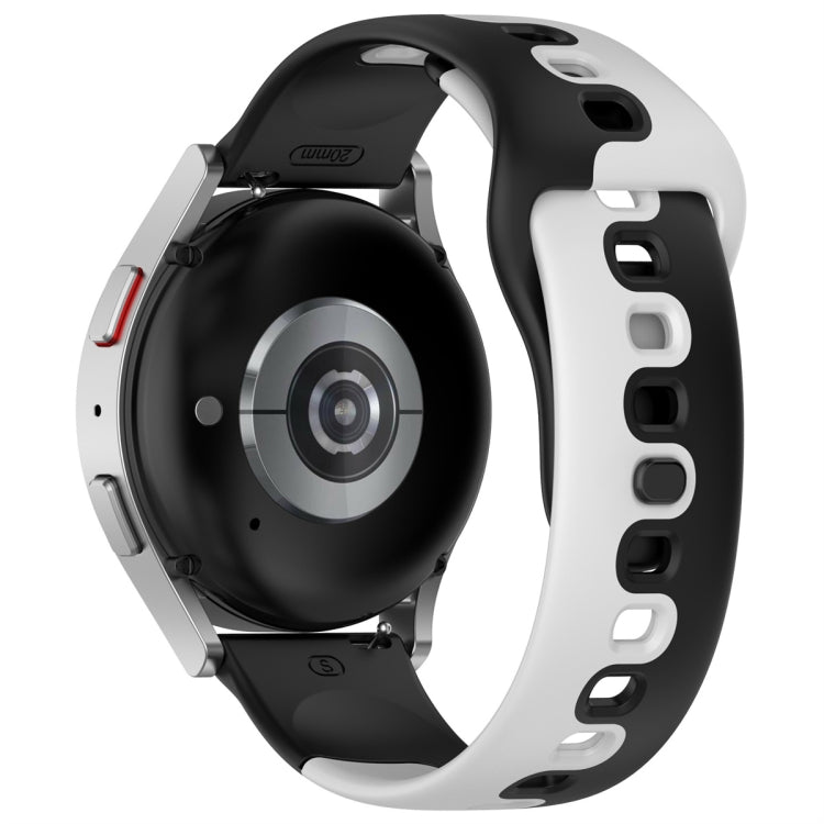 For Samsung Gear S3 Classic / Frontier 22mm Double Color Silicone Watch Band(Black+Gray) - Watch Bands by PMC TechLife | Online Shopping South Africa | PMC TechLife