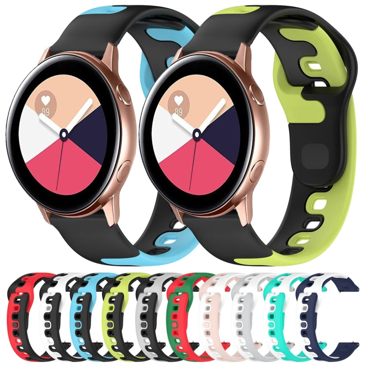 For Samsung Gear S3 Classic / Frontier 22mm Double Color Silicone Watch Band(Black+Gray) - Watch Bands by PMC TechLife | Online Shopping South Africa | PMC TechLife