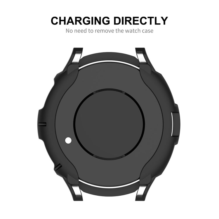 For Samsung Galaxy Watch6 Classic 43mm ENKAY Hat-Prince 2 in 1 TPU Armor Watch Case + 0.2mm 9H Tempered Glass Screen Protector(Black) - Watch Cases by ENKAY | Online Shopping South Africa | PMC TechLife