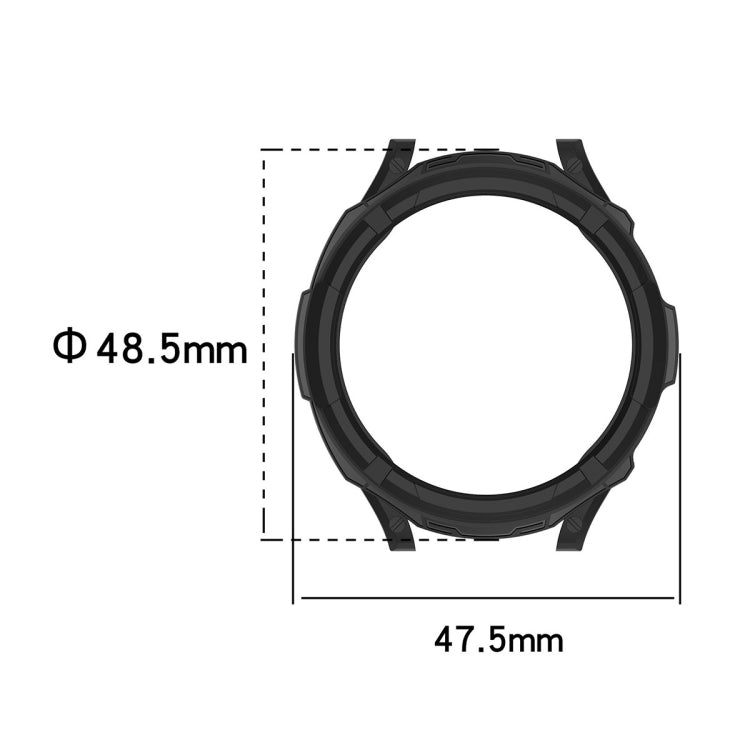 For Samsung Galaxy Watch6 Classic 43mm ENKAY Hat-Prince 2 in 1 TPU Armor Watch Case + 0.2mm 9H Tempered Glass Screen Protector(Black) - Watch Cases by ENKAY | Online Shopping South Africa | PMC TechLife