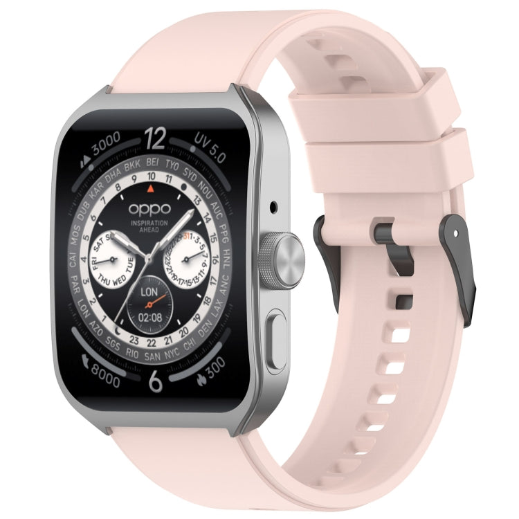 For OPPO Watch 4 Pro 22mm Solid Color Silicone Watch Band(Pink) -  by PMC TechLife | Online Shopping South Africa | PMC TechLife