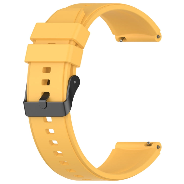 For OPPO Watch 4 Pro 22mm Solid Color Silicone Watch Band(Yellow) -  by PMC TechLife | Online Shopping South Africa | PMC TechLife