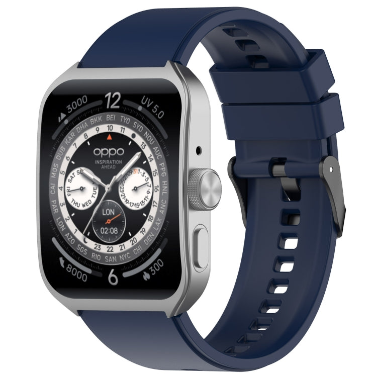 For OPPO Watch 4 Pro 22mm Solid Color Silicone Watch Band(Midnight Blue) - free shipping - PMC TechLife - Order now!