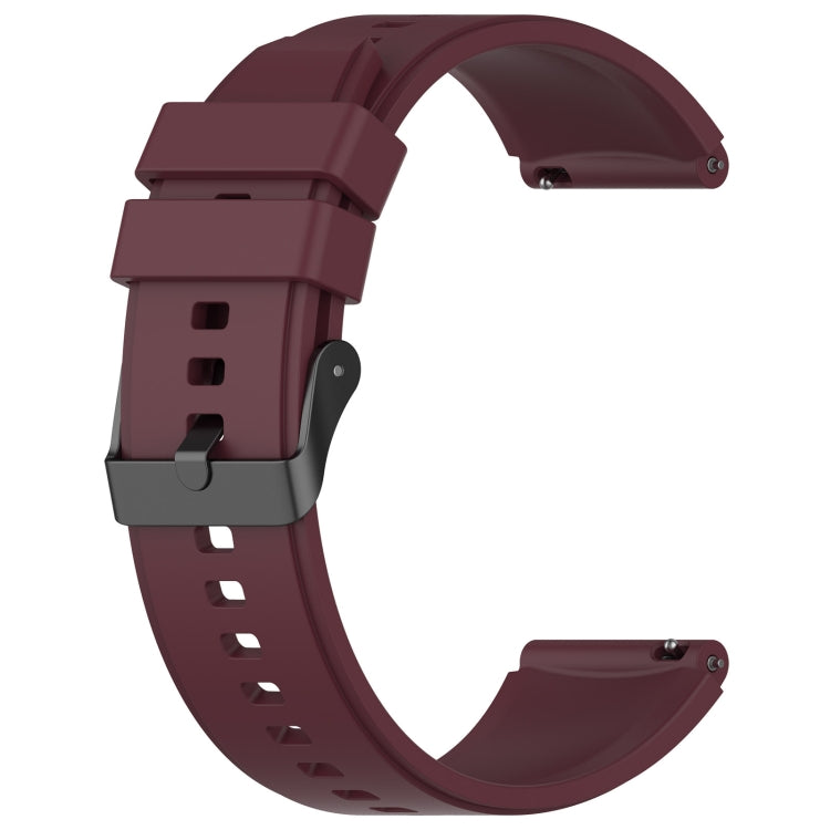 For OPPO Watch 4 Pro 22mm Solid Color Silicone Watch Band(Wine Red) -  by PMC TechLife | Online Shopping South Africa | PMC TechLife