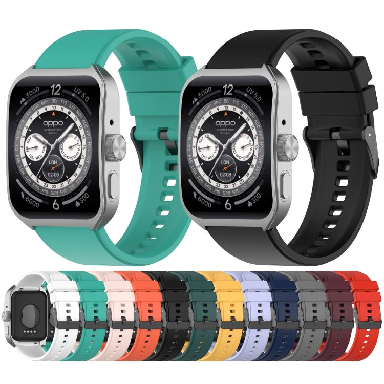 For OPPO Watch 4 Pro 22mm Solid Color Silicone Watch Band(Teal) -  by PMC TechLife | Online Shopping South Africa | PMC TechLife