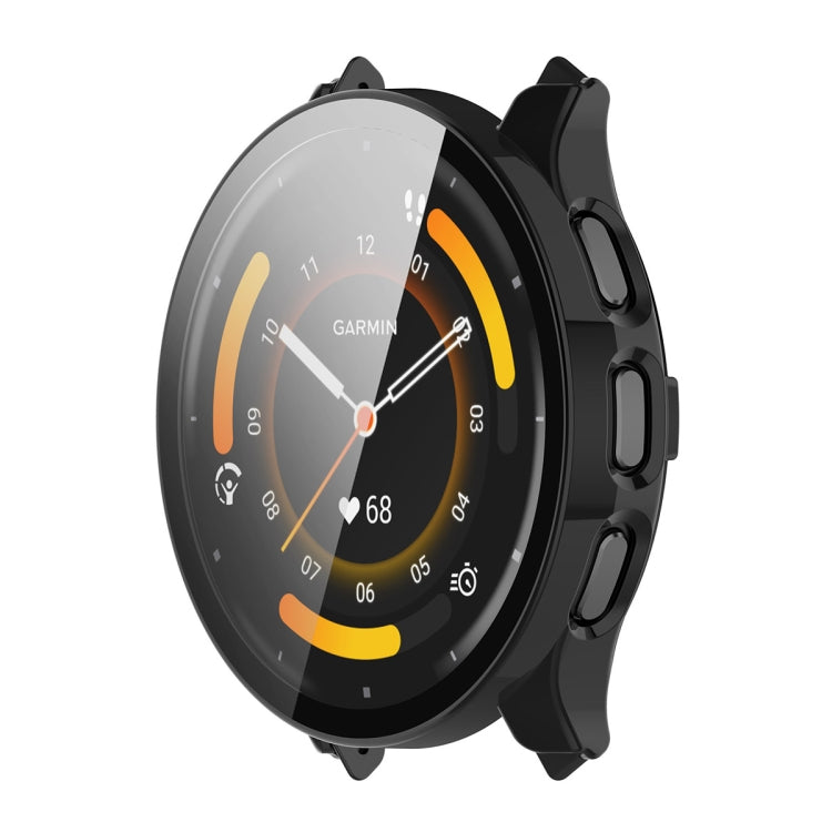 Compatible with Garmin Venu 3 ENKAY Hat-Prince Full Coverage PC + Tempered Glass Film Integrated Watch Case(Black) - Watch Cases by ENKAY | Online Shopping South Africa | PMC TechLife | Buy Now Pay Later Mobicred