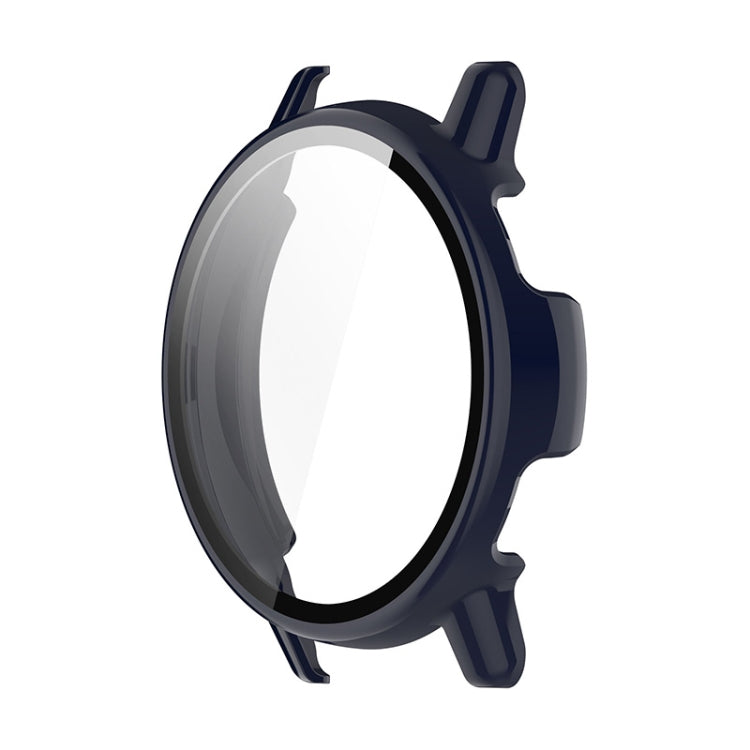 Compatible with Garmin Active 5 ENKAY Hat-Prince Full Coverage PC + Tempered Glass Film Integrated Watch Case(Dark Blue) - Watch Cases by ENKAY | Online Shopping South Africa | PMC TechLife | Buy Now Pay Later Mobicred