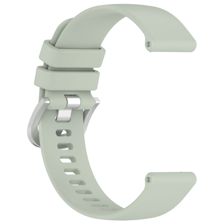 Compatible with Garmin Compatible witherunner 265S Liquid Glossy Silver Buckle Silicone Watch Band(Green) - Watch Bands by PMC TechLife | Online Shopping South Africa | PMC TechLife | Buy Now Pay Later Mobicred