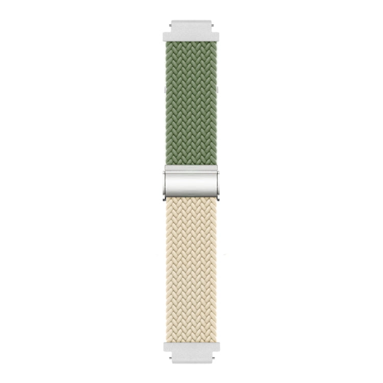 For Huawei Watch GT4 41mm Integrated Buckle Braided Nylon Watch Band(Green+Starlight) - Watch Bands by PMC TechLife | Online Shopping South Africa | PMC TechLife