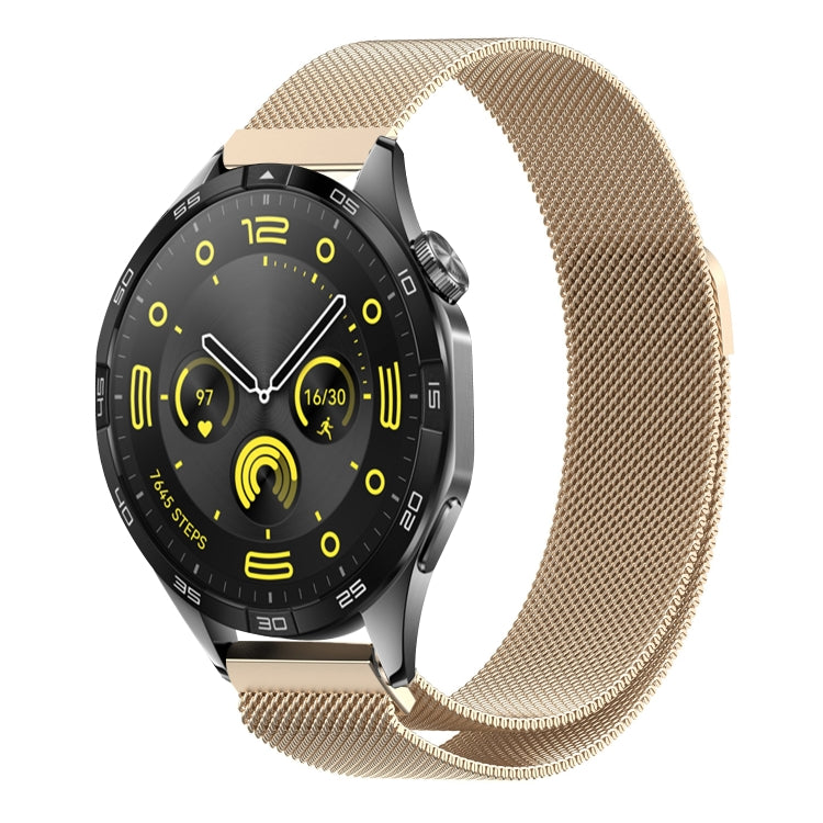 For Huawei Watch GT4 46mm Milan Magnetic Steel Mesh Watch Band(Champagne) - Watch Bands by PMC TechLife | Online Shopping South Africa | PMC TechLife