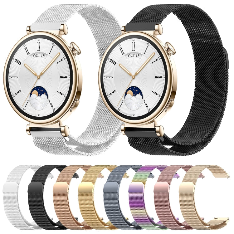 For Huawei Watch GT4 41mm Milan Magnetic Steel Mesh Watch Band(Pink) - Watch Bands by PMC TechLife | Online Shopping South Africa | PMC TechLife