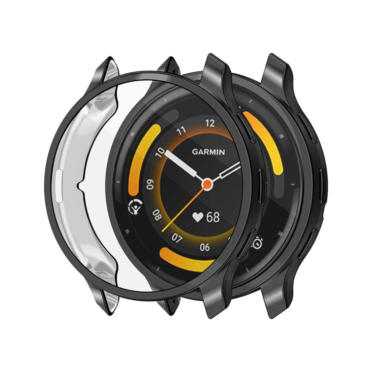Compatible with Garmin Venu 3S ENKAY Hat-Prince Full Coverage Electroplated TPU Watch Case with Screen Protection(Black) - free shipping - PMC TechLife - Order now!