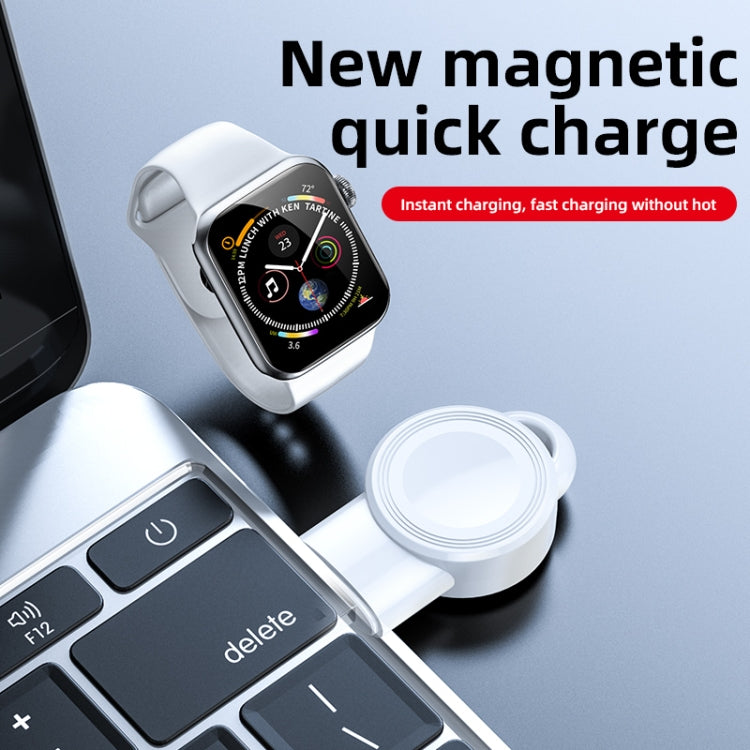 For Apple Watch Aluminum USB Watch Wireless Charger(Black) - Charger / Holder by PMC TechLife | Online Shopping South Africa | PMC TechLife
