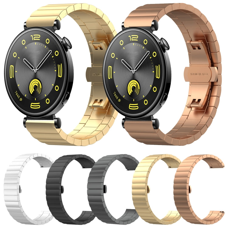 For Huawei Watch GT4 41mm One Bead Butterfly Buckle Stainless Steel Metal Watch Band(Gray) - free shipping - PMC TechLife - Order now!