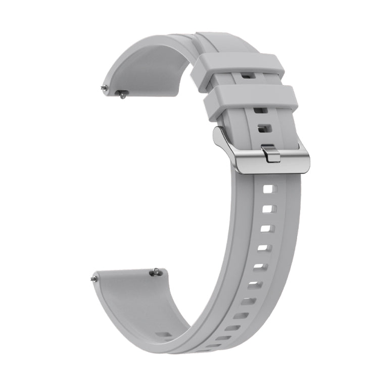 For Huawei Watch GT3 SE / Watch Buds Tire Pattern Silver Buckle Silicone Watch Band(Light Gray) - Watch Bands by PMC TechLife | Online Shopping South Africa | PMC TechLife