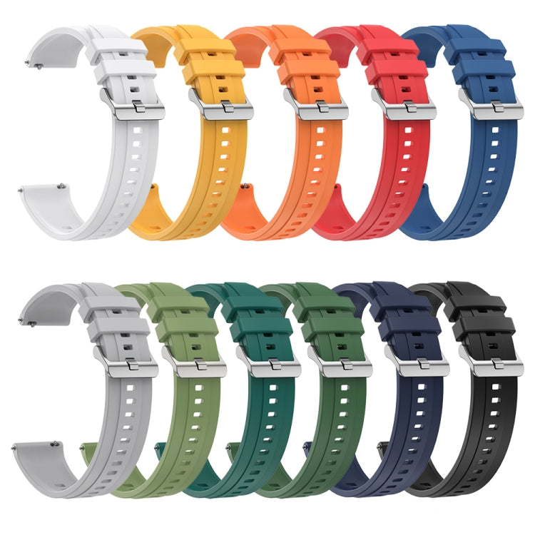 For Huawei Watch GT4 41mm Tire Pattern Silver Buckle Silicone Watch Band(Blue) - Watch Bands by PMC TechLife | Online Shopping South Africa | PMC TechLife