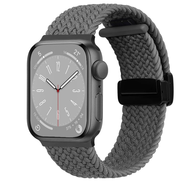 For Apple Watch Ultra 2 49mm Nylon Woven Magnetic Fold Buckle Watch Band(Grey) - Watch Bands by PMC TechLife | Online Shopping South Africa | PMC TechLife